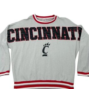 PINK Cincinnati Bearcats Sweatshirt Womens M Gray Red Collegiate Pullover